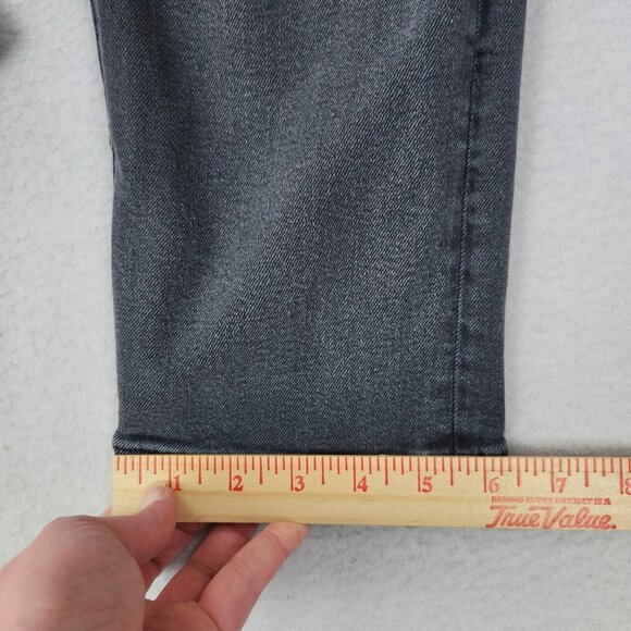 American Eagle Jeans Womens 6 Washed Black Mom Jean Stretch High Rise Denim - Picture 6 of 12